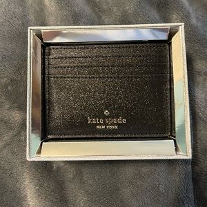 Kate Spade glitter small slim cardholder